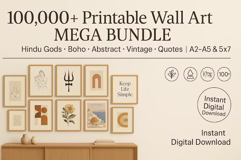 100,000+ Printable Wall Art Mega Bundle