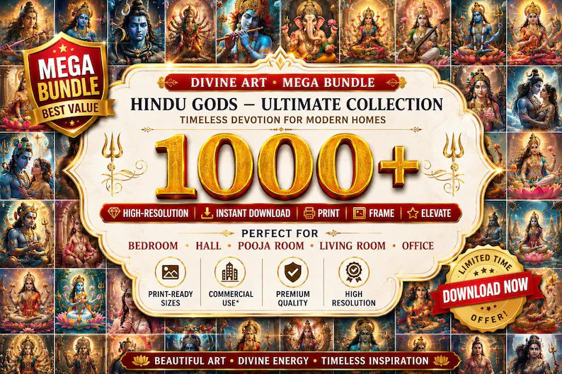 1000+ Hindu Gods Wall Art Bundle