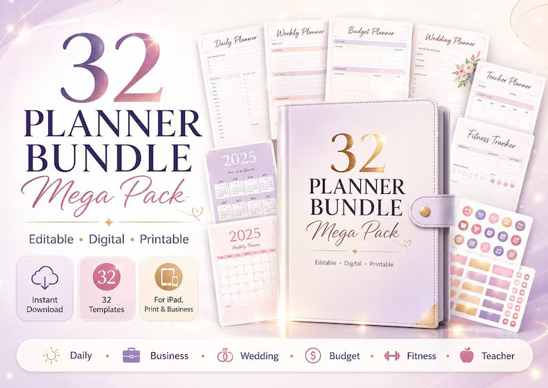 32 Planner Bundle Mega Pack