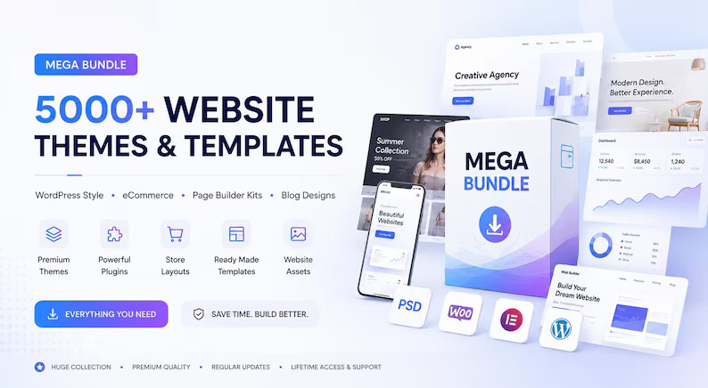 5000+ Website Themes & Templates Bundle
