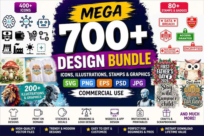 700+ Mega SVG Bundle