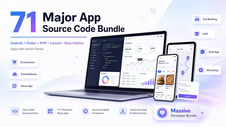 71 Major App Source Code Bundle